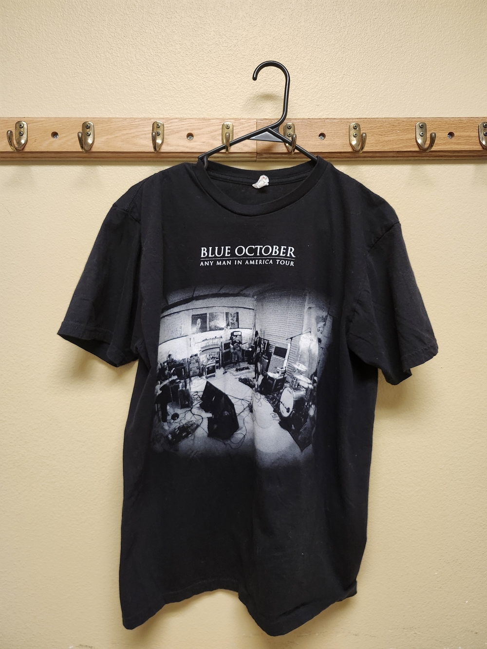 Black Graphic Short Sleeve Tee - Any Man in America Tour